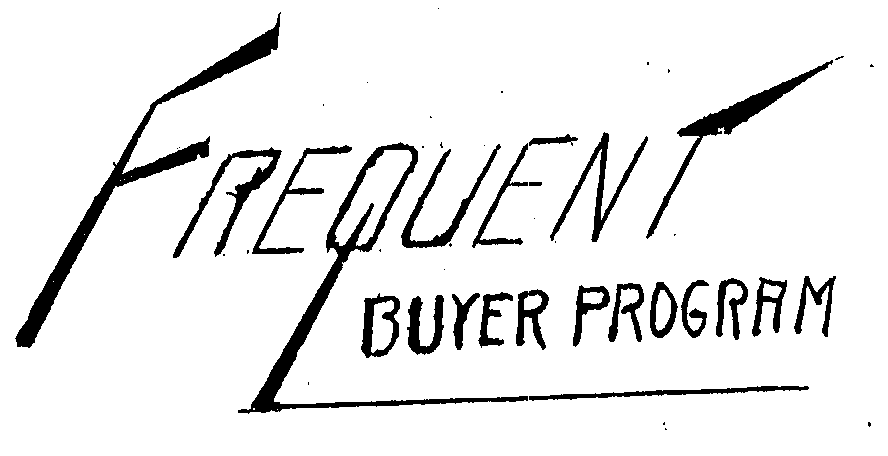 Trademark Logo FREQUENT BUYER PROGRAMS