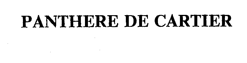 Trademark Logo PANTHERE DE CARTIER