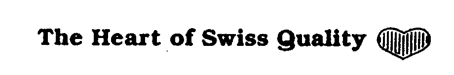 Trademark Logo THE HEART OF SWISS QUALITY