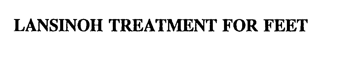Trademark Logo LANSINOH TREATMENT FOR FEET