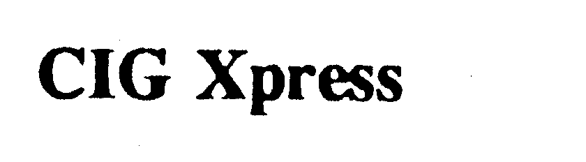 Trademark Logo CIG XPRESS