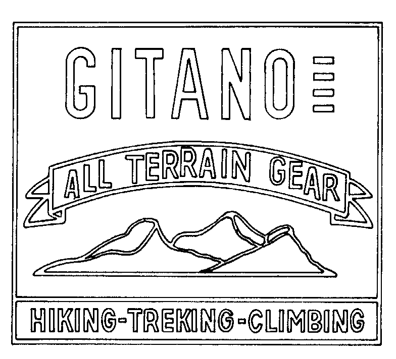 Trademark Logo GITANO ALL TERRAIN GEAR HIKING-TREKING-CLIMBING