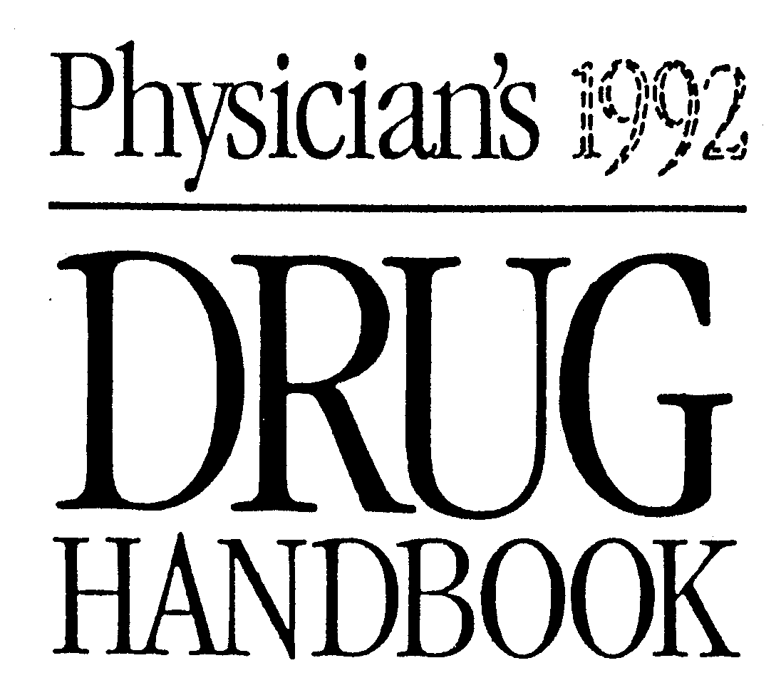 Trademark Logo PHYSICIAN'S 1992 DRUG HANDBOOK
