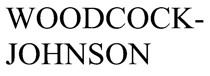  WOODCOCK-JOHNSON