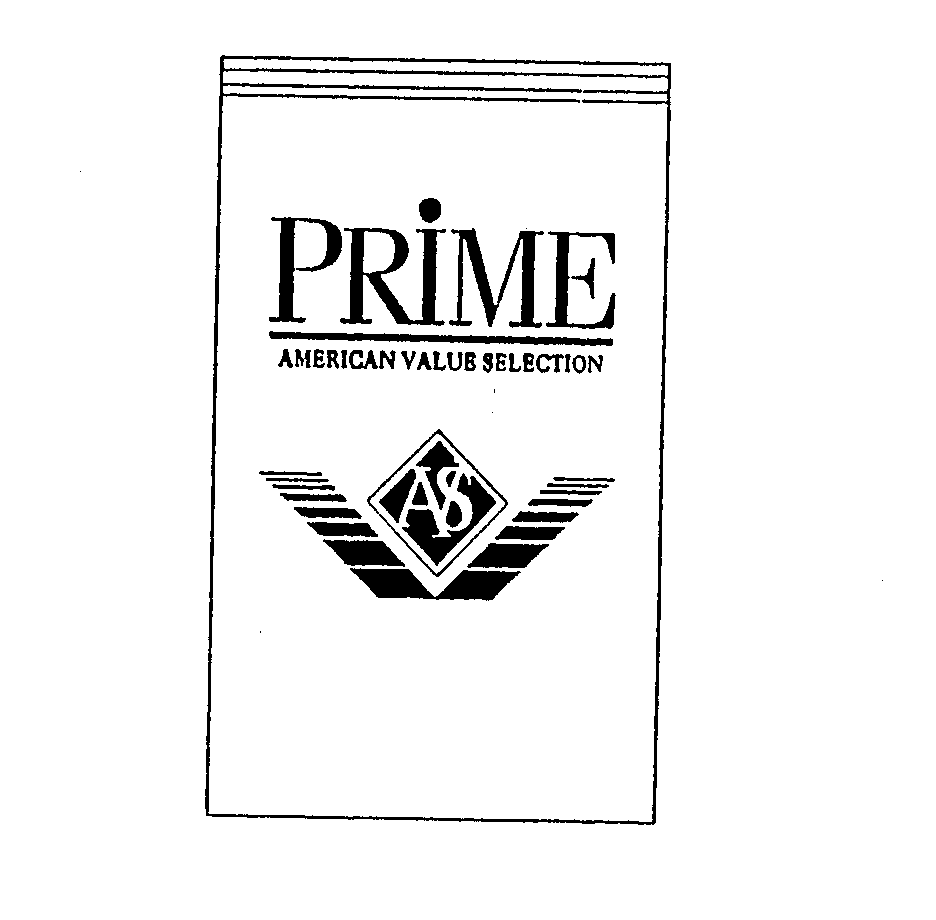 Trademark Logo PRIME AMERICAN VALUE SELECTION AVS