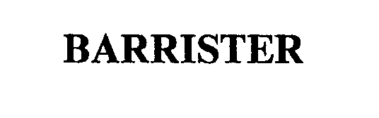 Trademark Logo BARRISTER