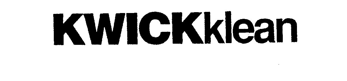 Trademark Logo KWICK KLEAN