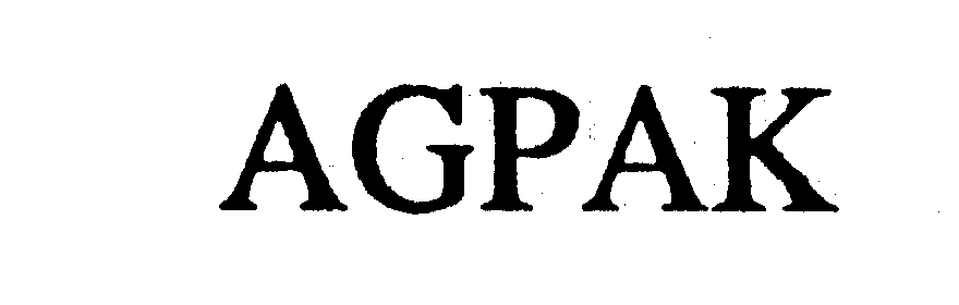 Trademark Logo AGPAK