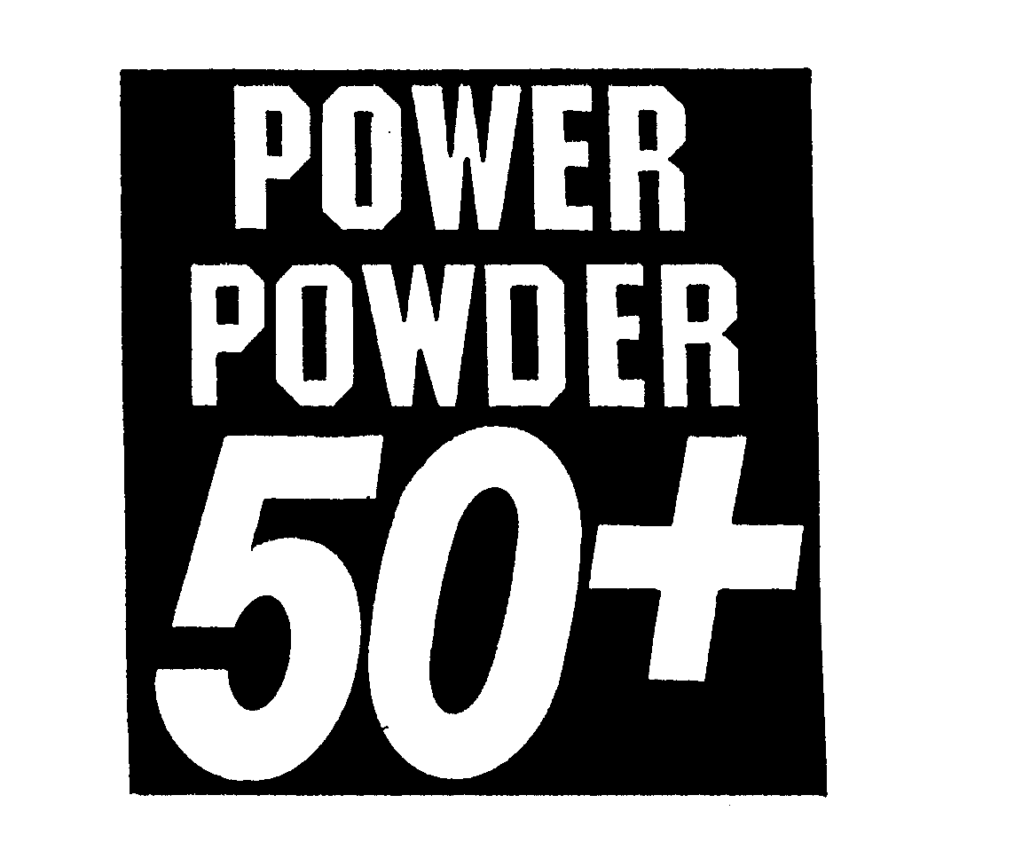 Trademark Logo POWER POWDER 50+