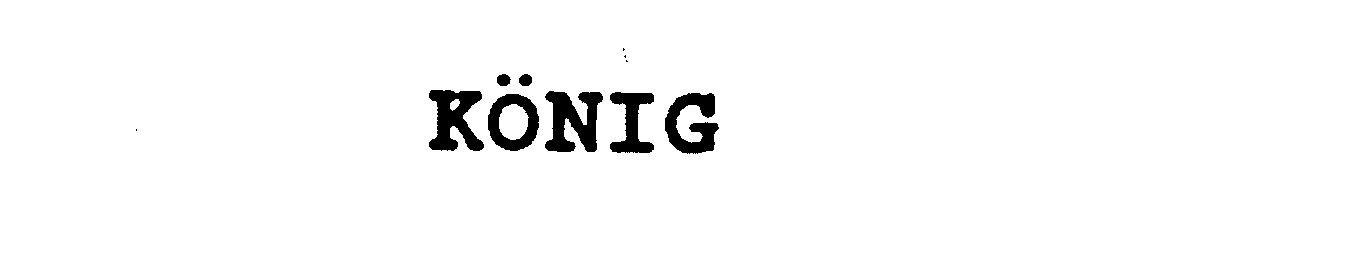 Trademark Logo KONIG