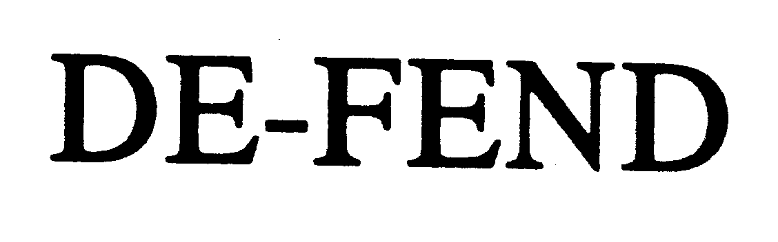Trademark Logo DE-FEND