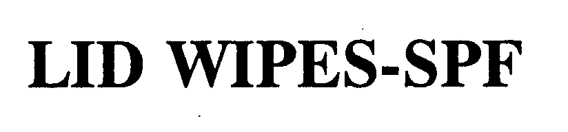 Trademark Logo LID WIPES-SPF