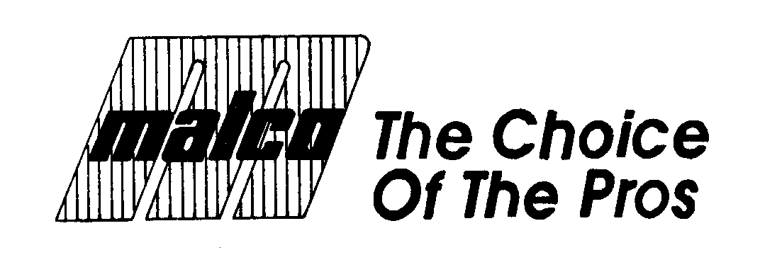 Trademark Logo M MALCO THE CHOICE OF THE PROS