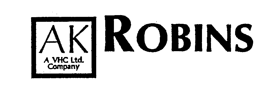 Trademark Logo AK ROBINS A VHC LTD. COMPANY