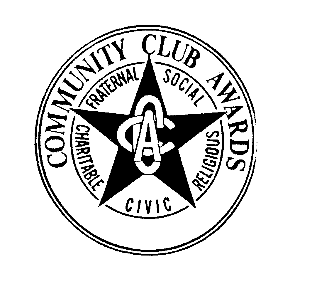  CCA COMMUNITY CLUB AWARDS CHARITABLE FRATERNAL SOCIAL RELIGIOUS CIVIC