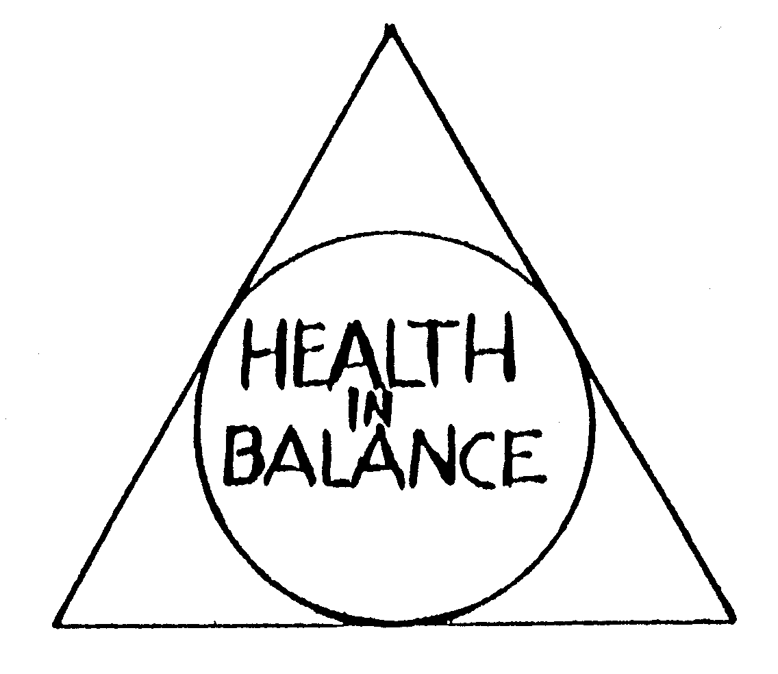 Trademark Logo HEALTH IN BALANCE