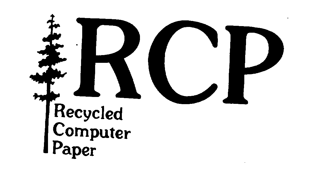 Trademark Logo RCP RECYCLED COMPUTER PAPER