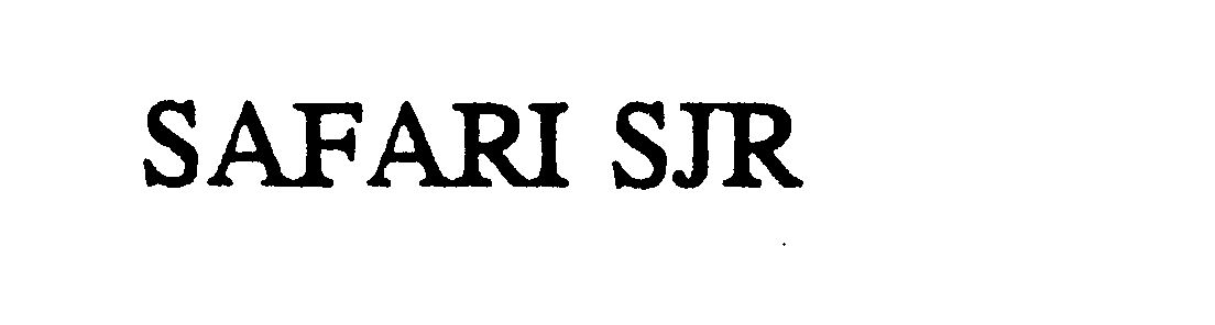 Trademark Logo SAFARI SJR