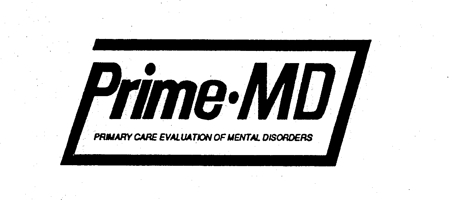  PRIME MD PRIMARY CARE EVALUATION OF MENTAL DISORDERS