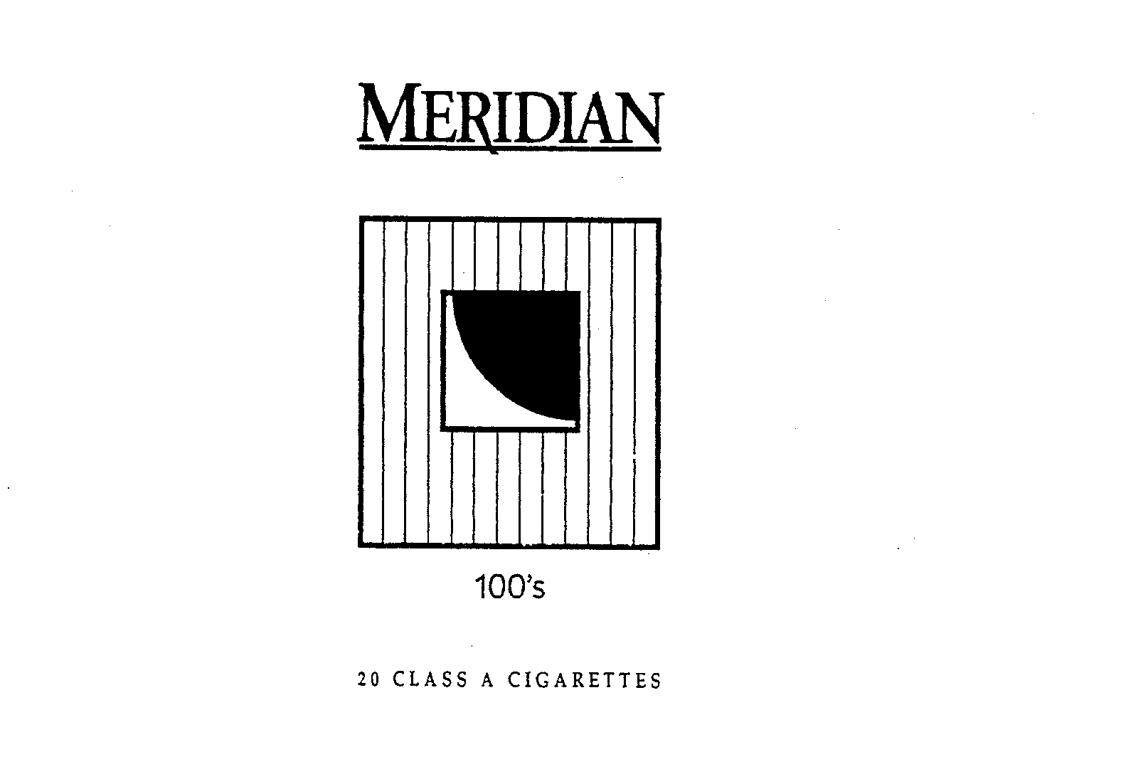  MERIDIAN 100'S 20 CLASS A CIGARETTES