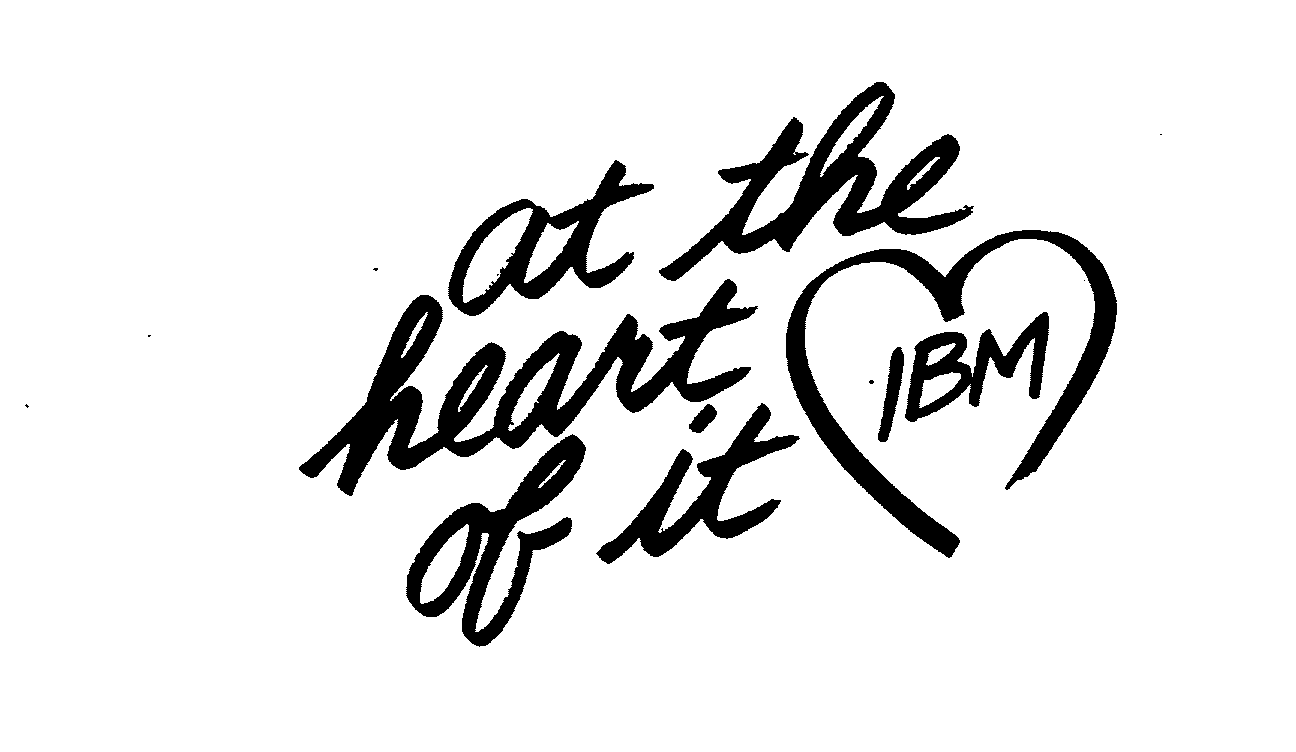 Trademark Logo AT THE HEART OF IT IBM
