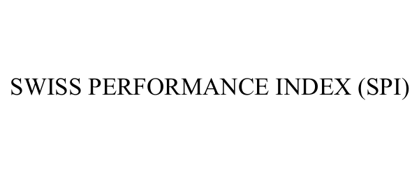 Trademark Logo SWISS PERFORMANCE INDEX (SPI)