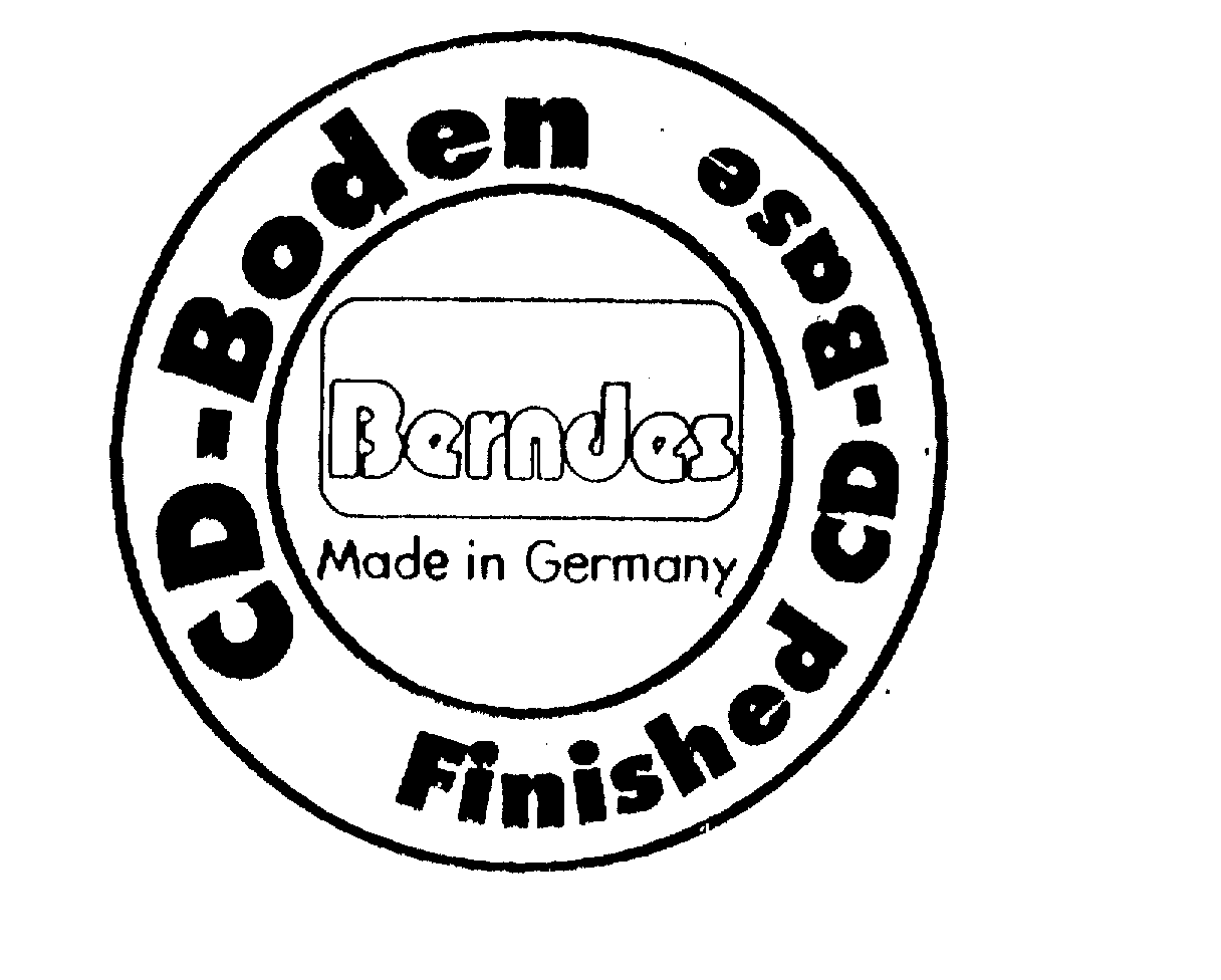  BERNDES CD-BODEN FINISHED CD-BASE MADE IN GERMANY