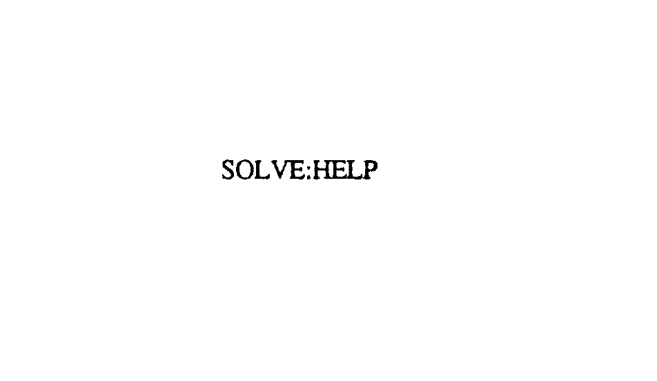  SOLVE:HELP