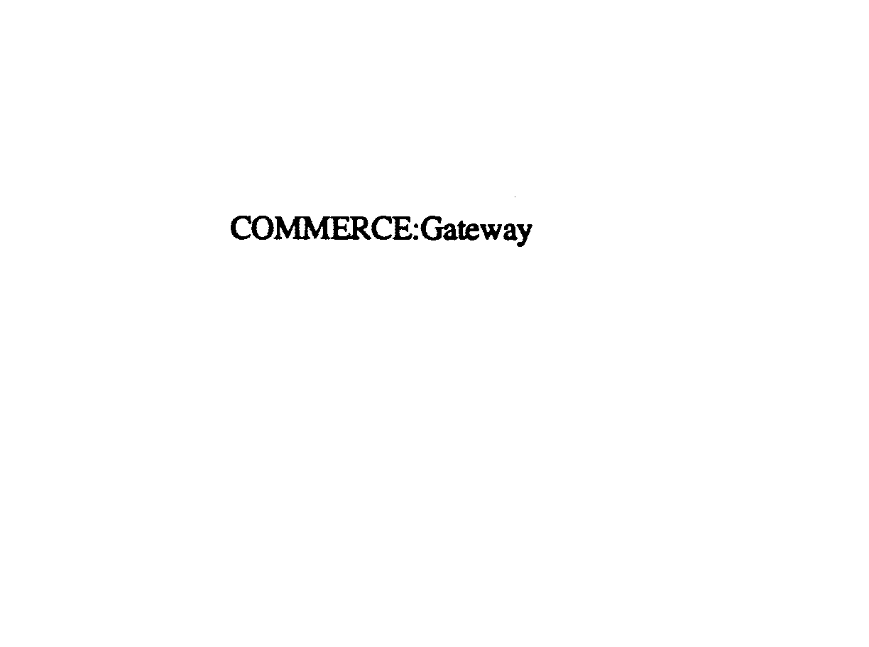  COMMERCE:GATEWAY