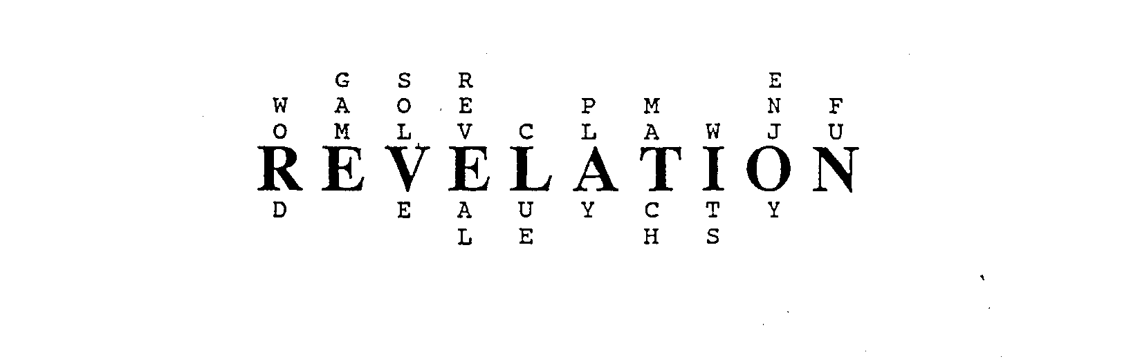 REVELATION WORD GAME SOLVE REVEAL CLUE PLAY MATCH WITS ENJOY FUN