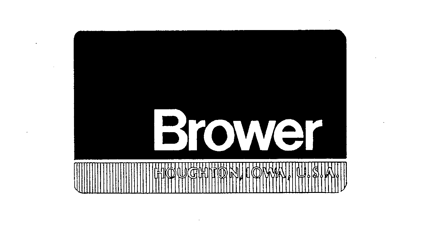 Trademark Logo BROWER HOUGHTON, IOWA, U.S.A.