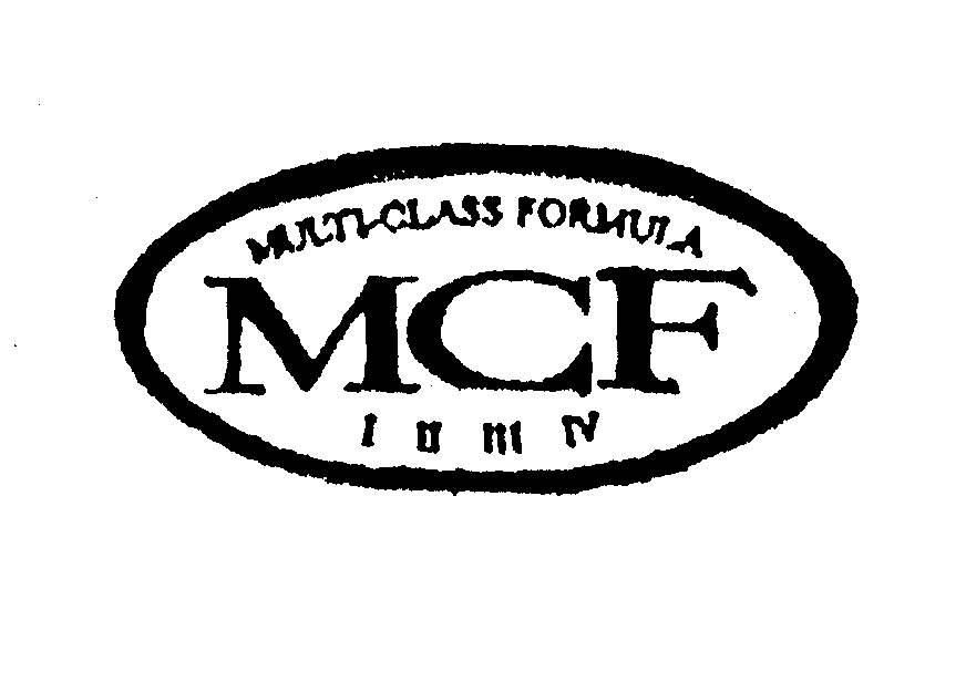 Trademark Logo MULTI-CLASS FORMULA MCF I II III IV