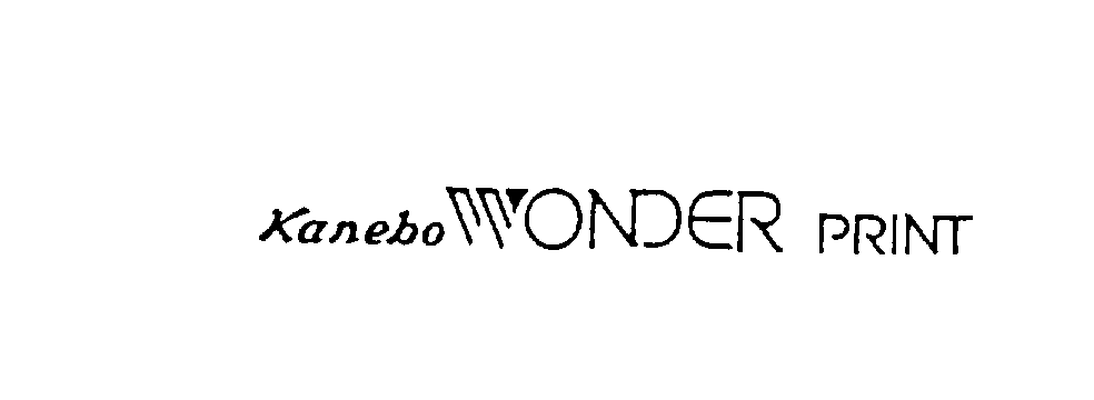 Trademark Logo KANEBO WONDER PRINT