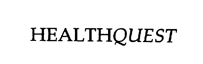 Trademark Logo HEALTHQUEST