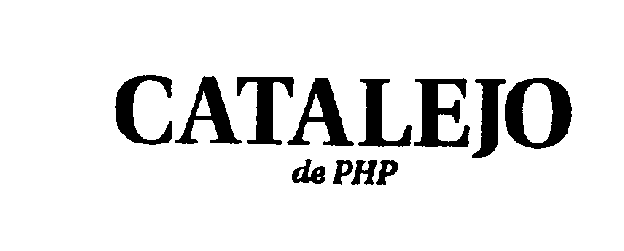  CATALEJO DE PHP