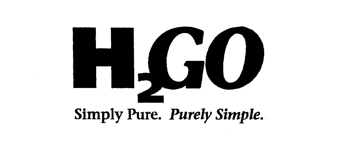 Trademark Logo H2 GO SIMPLY PURE. PURELY SIMPLE.