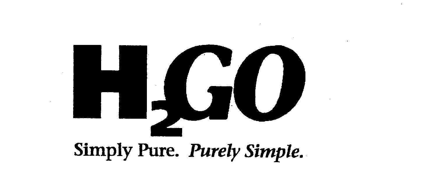 Trademark Logo H2 GO SIMPLY PURE. PURELY SIMPLE.