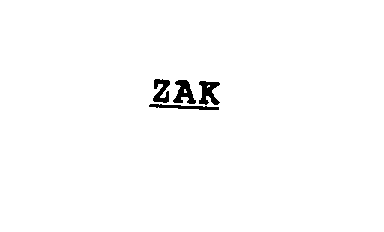 Trademark Logo ZAK