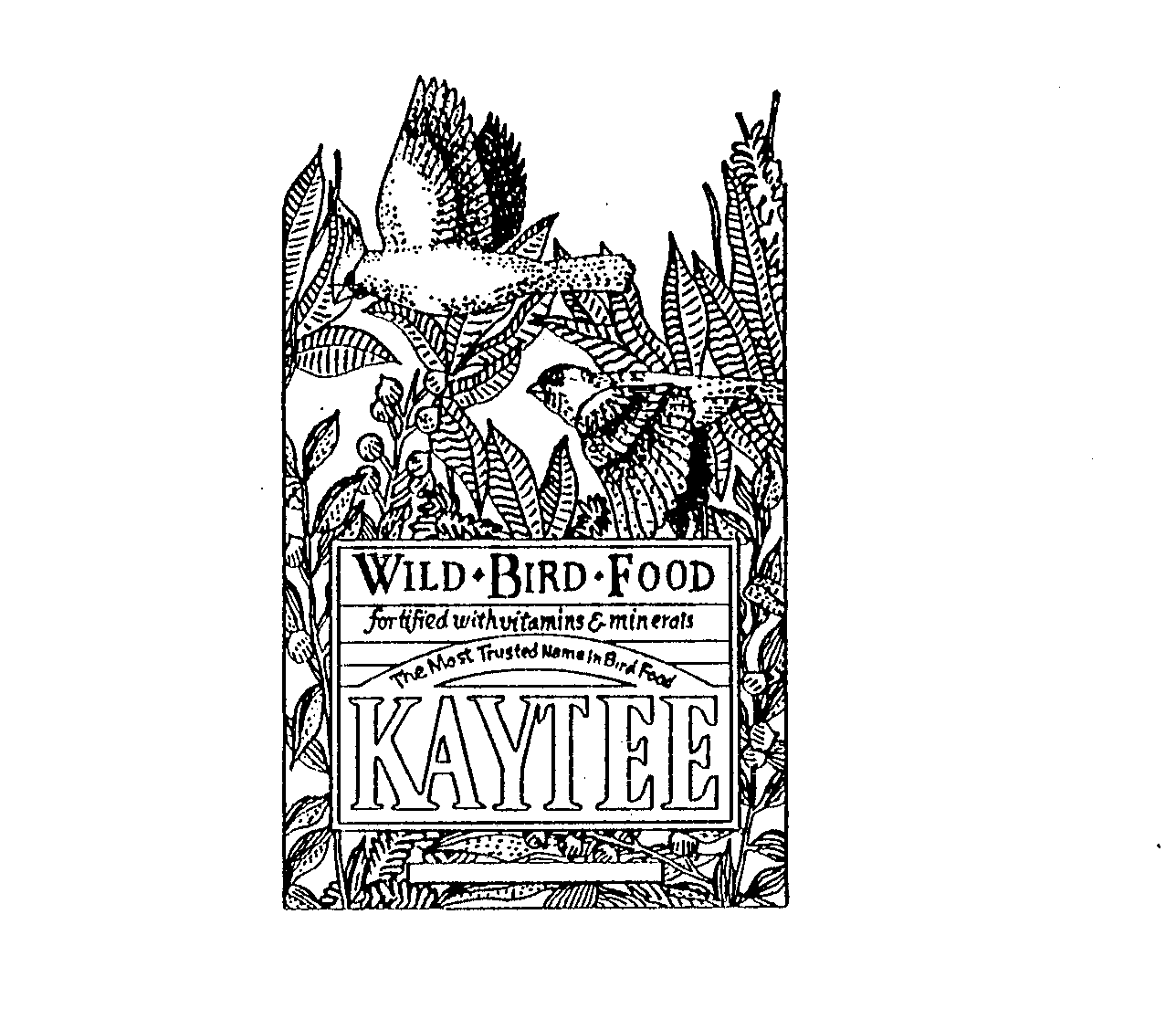  WILD-BIRD-FOOD FORTIFIED WITH VITAMINS &amp; MINERALS THE MOST TRUSTED NAME IN BIRD FOOD KAYTEE