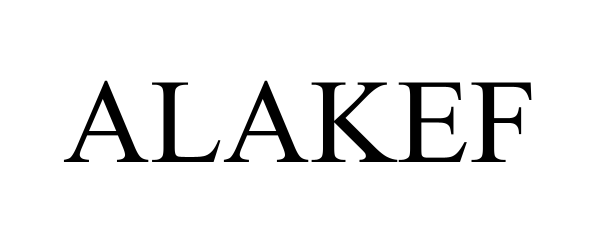 Trademark Logo ALAKEF