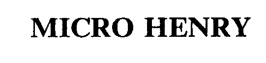 Trademark Logo MICRO HENRY