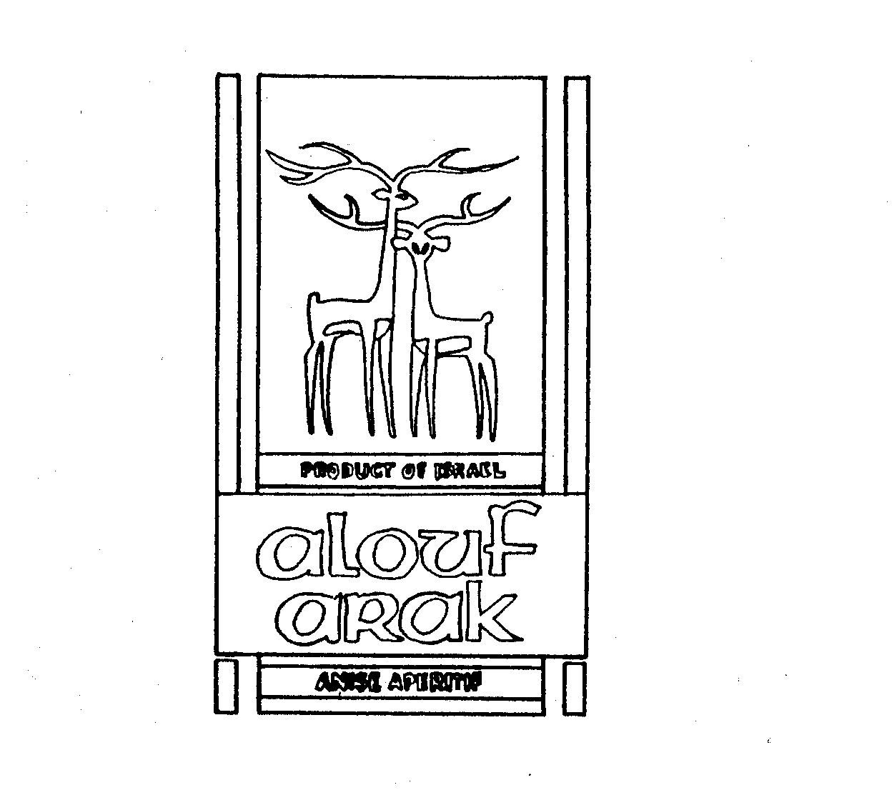Trademark Logo ALOUF ARAK, PRODUCT OF ISRAEL ANISE APERITIF