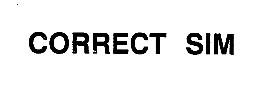 Trademark Logo CORRECT SIM