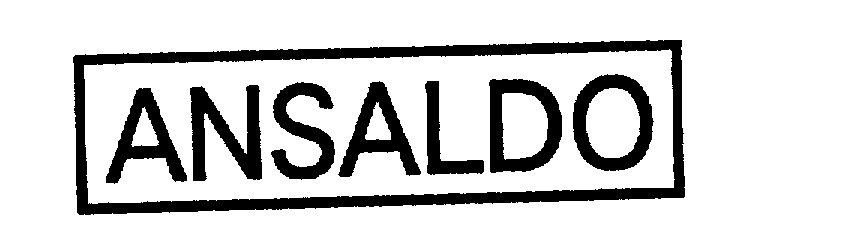 Trademark Logo ANSALDO