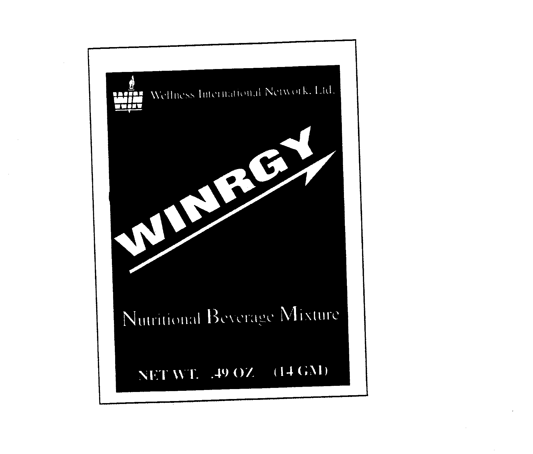  WIN WELLNESS INTERNATIONAL NETWORK, LTD. WINRGY NUTRITIONAL BEVERAGE MIXTURE NET WT. .49 OZ (14 GM)
