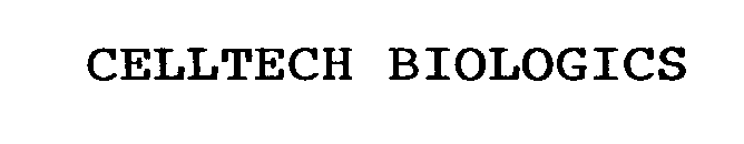 Trademark Logo CELLTECH BIOLOGICS