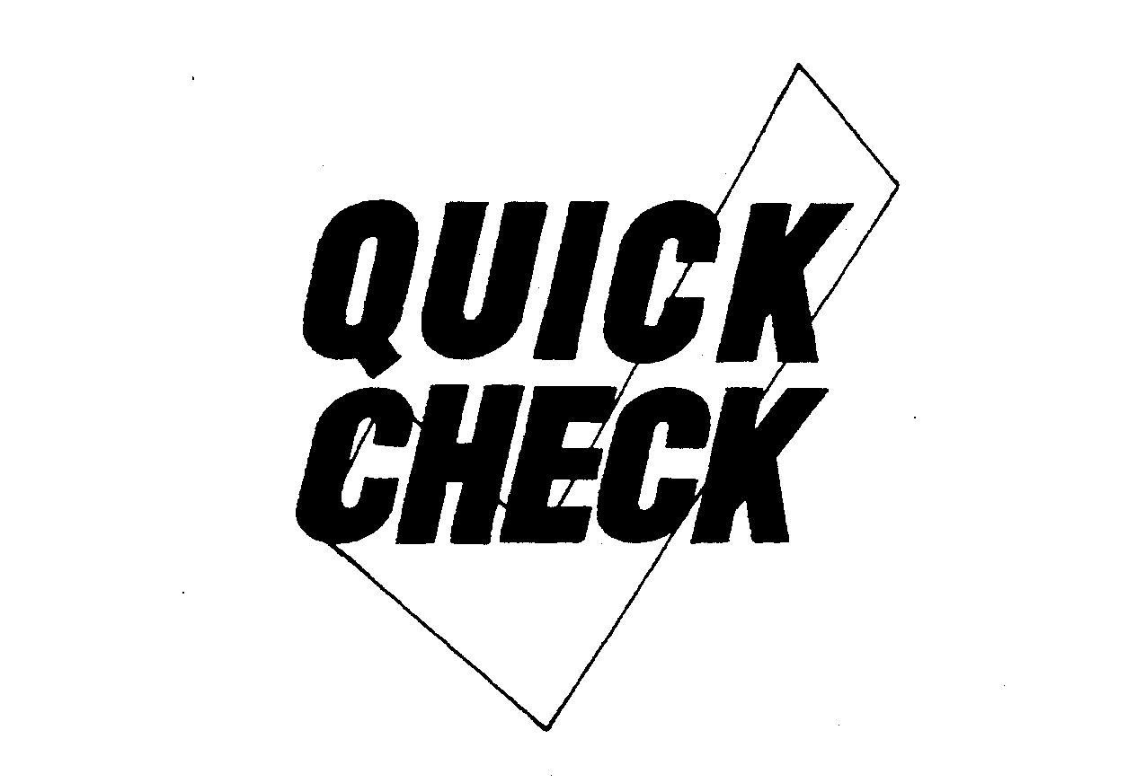 Trademark Logo QUICK CHECK