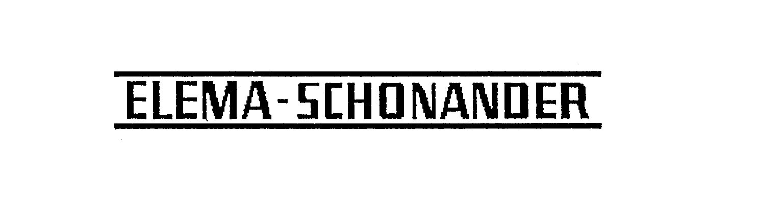 Trademark Logo ELEMA-SCHONANDER