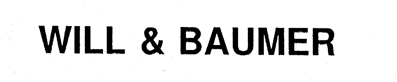 Trademark Logo WILL & BAUMER