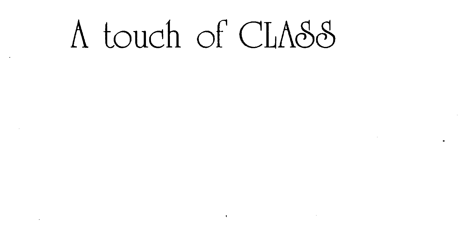 Trademark Logo A TOUCH OF CLASS